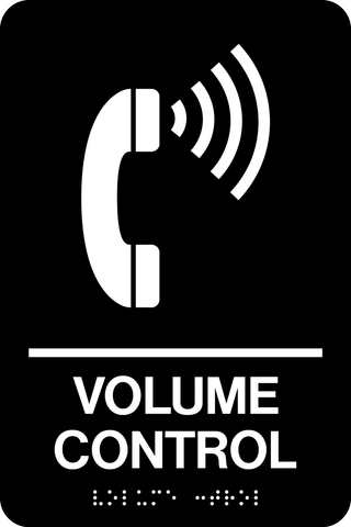 Volume Control Rectangle Braille Sign | Western Safety Sign