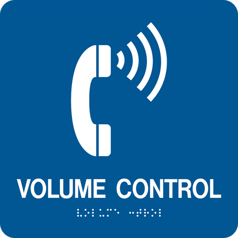 Phone Volume Control Sign Telephone Braille Signs | Western Safety Sign