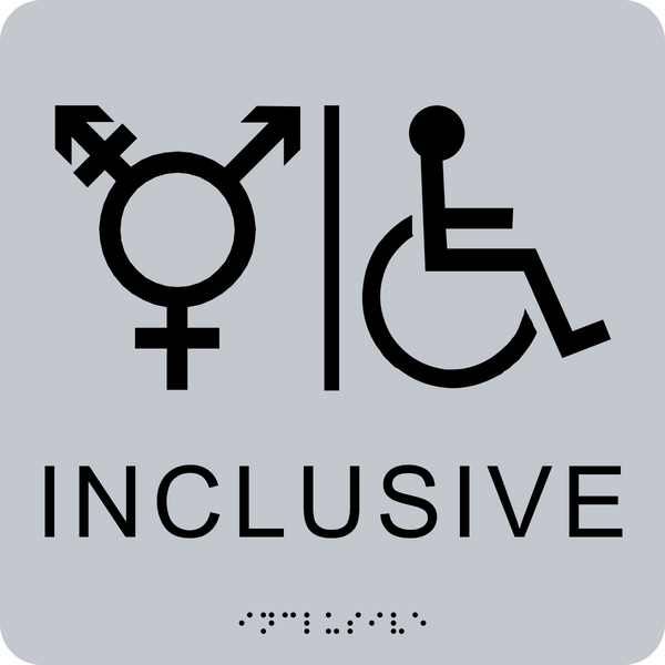 Amazon Inclusive Sign Inclusive Accessible Washroom Braille sign | Western Safety Sign