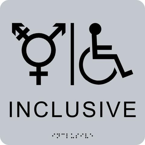 Inclusive Accessible Washroom Braille sign | Western Safety Sign