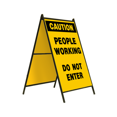 Avoid. Sign Workers People At Work Sign