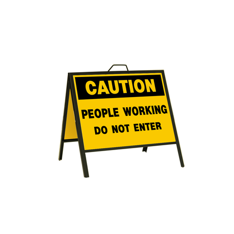 Caution People Working