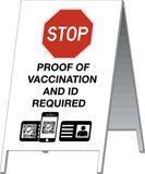 Proof of Vaccination A-Frame