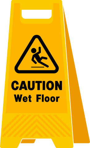Caution Wet Floor 12x24