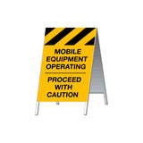 Caution Mobile Equipment Operating 24x36