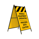 Caution Mobile Equipment Operating 24x36