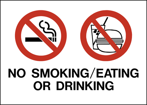 AG-3 No Smoking Eating Drinking
