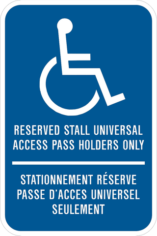 Handicap Reserved Stall Bilingual