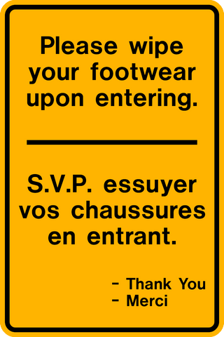 Wipe Your Footwear Bilingual