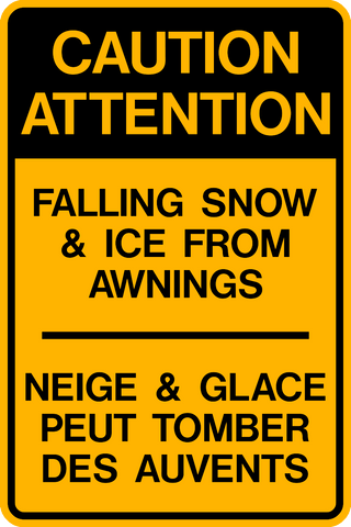 Caution - Falling Snow & Ice Bilingual