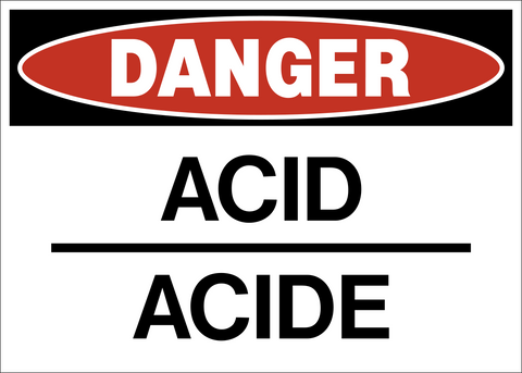 Danger Acid Bilingual
