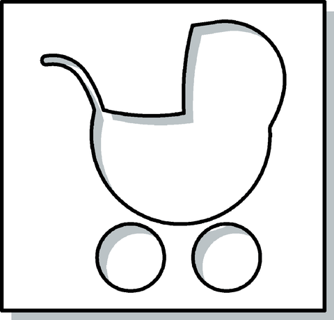 Baby Carriage Stencil