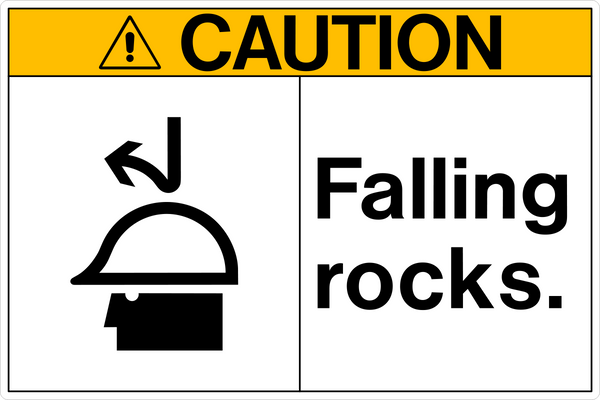 Falling Rocks OSHA Caution Sign | Western Safety Sign