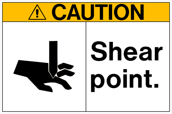 Shear Point OSHA Caution Sign | Western Safety Sign