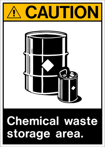Caution - Chemical Waste Storage Area