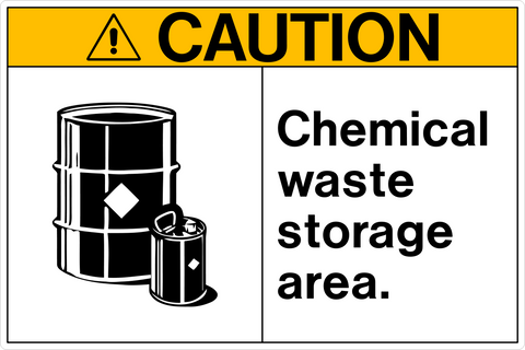 Caution - Chemical Waste Storage Area
