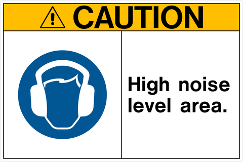 Sound Level Sign High Noise Level OSHA Caution Sign | Western Safety Sign