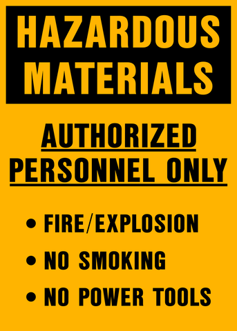 Caution - Hazardous Materials - APO