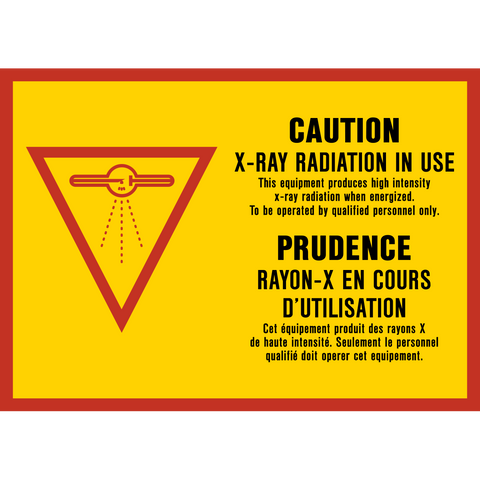 Caution - X-Ray Radiation Bilingual