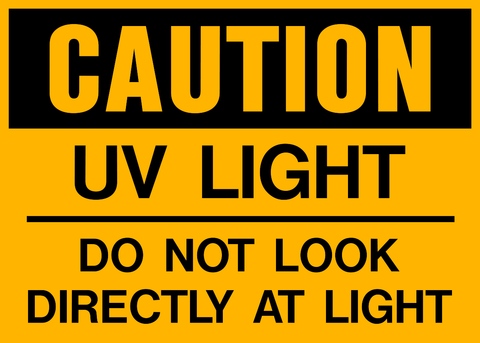 Caution - UV Light