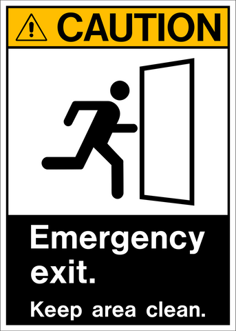 Caution - Emergency Exit