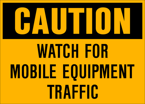 Watch for Mobile Traffic Caution Sign | Western Safety Sign