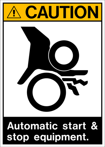 Caution - Automatic Start & Stop