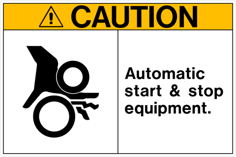 Caution - Automatic Start & Stop