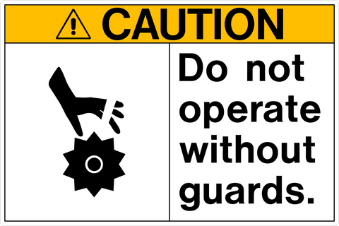 Caution - Guard Use