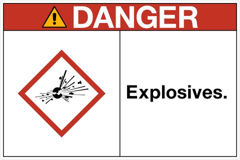 Explosives Standard Sign Explosives OSHA Danger Sign | Western Safety Sign