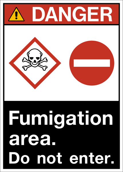 Fumigation Area Do Not Enter ANSI Danger Sign | Western Safety Sign