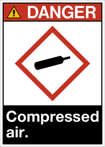 Compressed Air ANSI Danger Sign