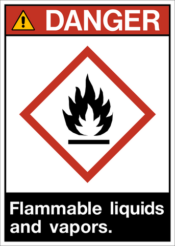 Danger - Flammable Liquids & Vapors