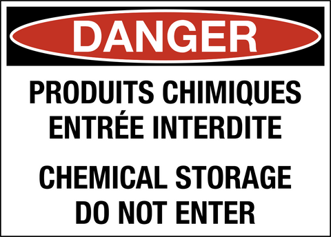 Danger - Chemical Storage Bilingual