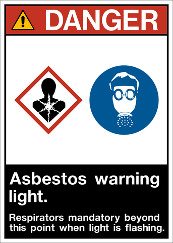 Danger - Asbestos Warning