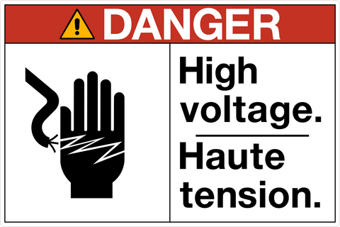 Danger - High Voltage Bilingual