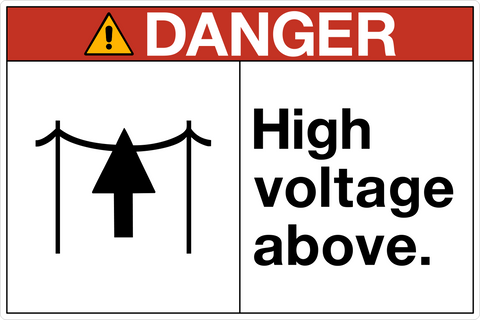 Danger - High Voltage Above