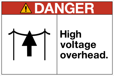 Danger - High Voltage Overhead