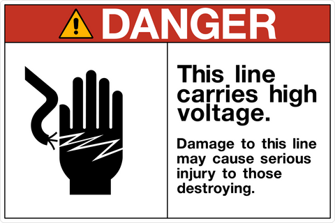 Danger - High Voltage Line