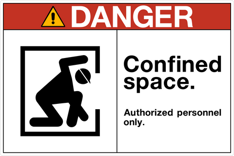 OSHA danger confined space authorized personnel only sign