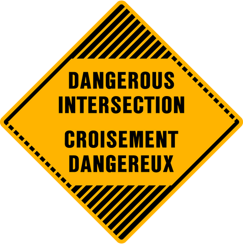 Danger - Dangerous Intersection Bilingual