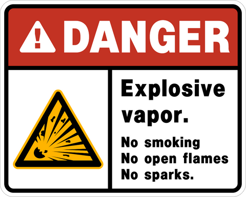 Danger - Explosives No Smoking No Open Flame
