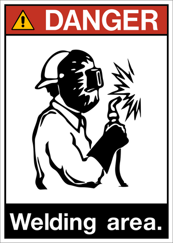 Welding Area ANSI Danger Sign