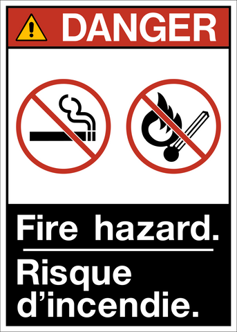 Danger - Fire Hazard Bilingual