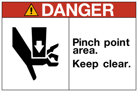 Danger - Pinch Point Area Keep Clear