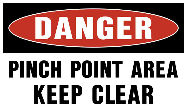 Pinch Point Area Keep Clear Danger Sign | Western Safety Sign