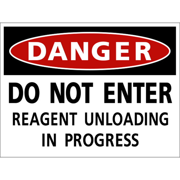 Danger Reagent Unloading – Western Safety Sign