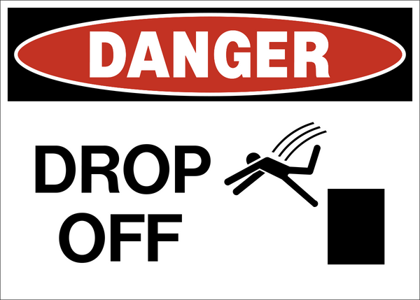 Danger - Drop Off | Western Safety Sign