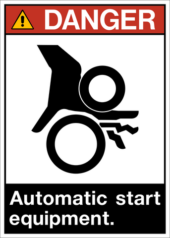 Danger - Automatic Start Equipment A