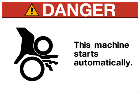 Danger - Automatic Start Equipment B